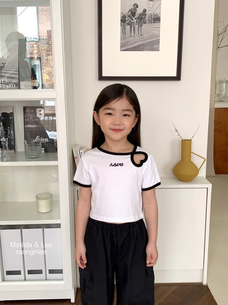 Matilda & Lee - Korean Children Fashion - #todddlerfashion - Heart Piping Tee - 2