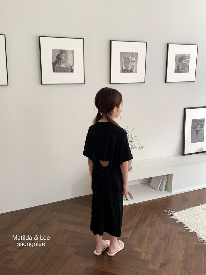 Matilda & Lee - Korean Children Fashion - #todddlerfashion - String Slit One-piece - 7