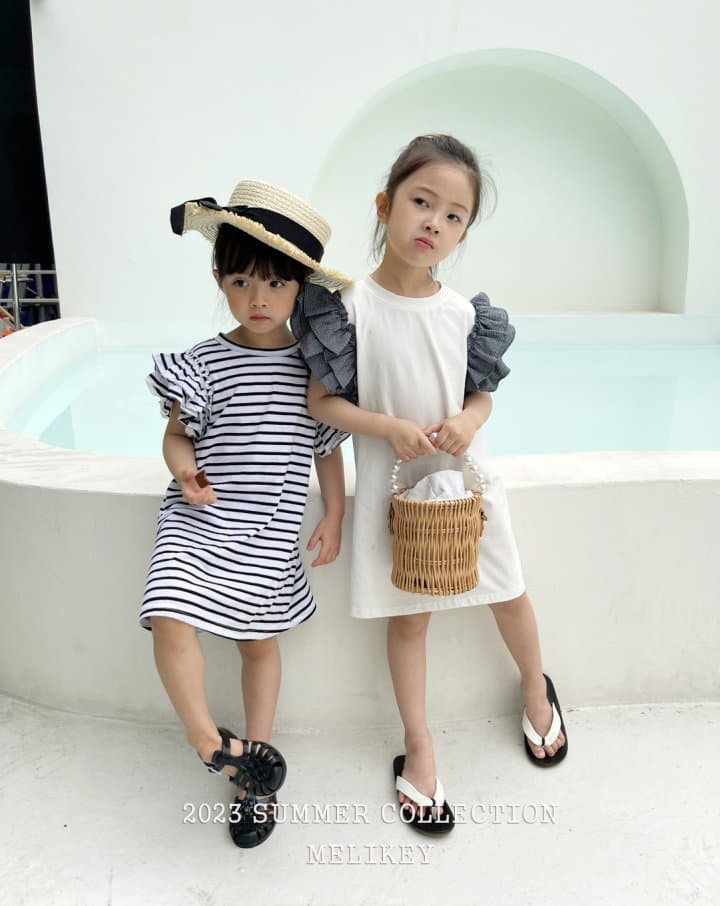 Melikey - Korean Children Fashion - #childofig - Stripes Frill One-piece - 5