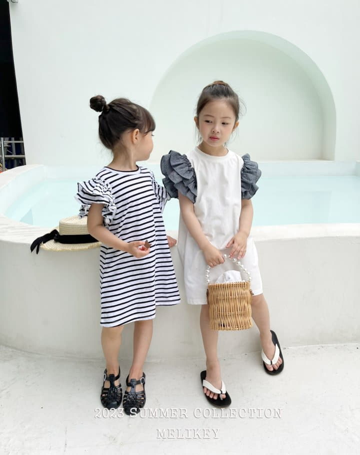 Melikey - Korean Children Fashion - #childrensboutique - Double Frill One-piece - 8
