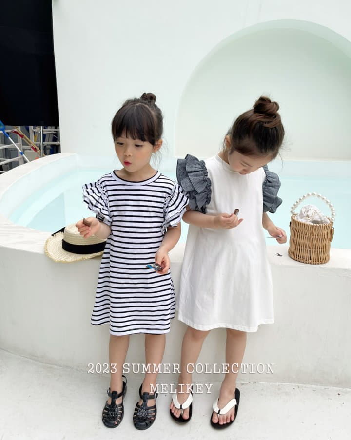Melikey - Korean Children Fashion - #designkidswear - Stripes Frill One-piece - 8