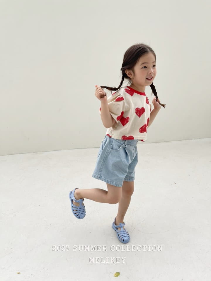 Melikey - Korean Children Fashion - #fashionkids - Love Crop Tee - 12