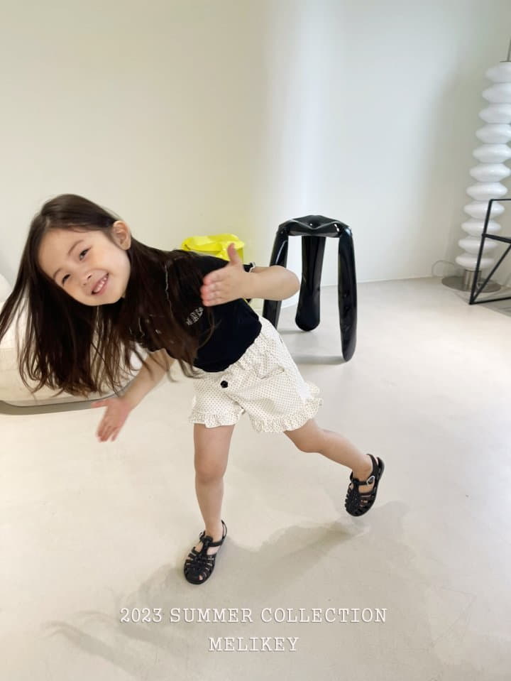Melikey - Korean Children Fashion - #kidsstore - Collar Pleats Tee - 2
