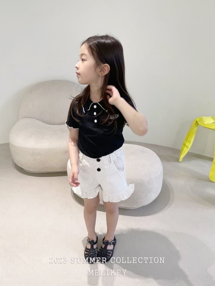 Melikey - Korean Children Fashion - #stylishchildhood - Collar Pleats Tee - 11