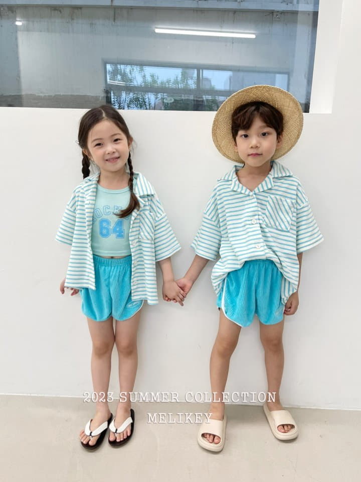 Melikey - Korean Children Fashion - #todddlerfashion - Stripes Terry Shirt - 2