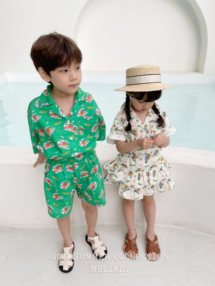 Melikey - Korean Children Fashion - #toddlerclothing - Surfing Cancan Skirt - 2