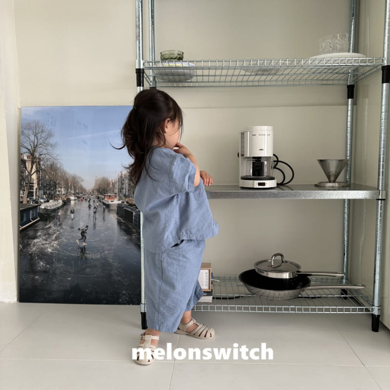 Melon Switch - Korean Children Fashion - #Kfashion4kids - Cream Linen Top Bottom Set - 7
