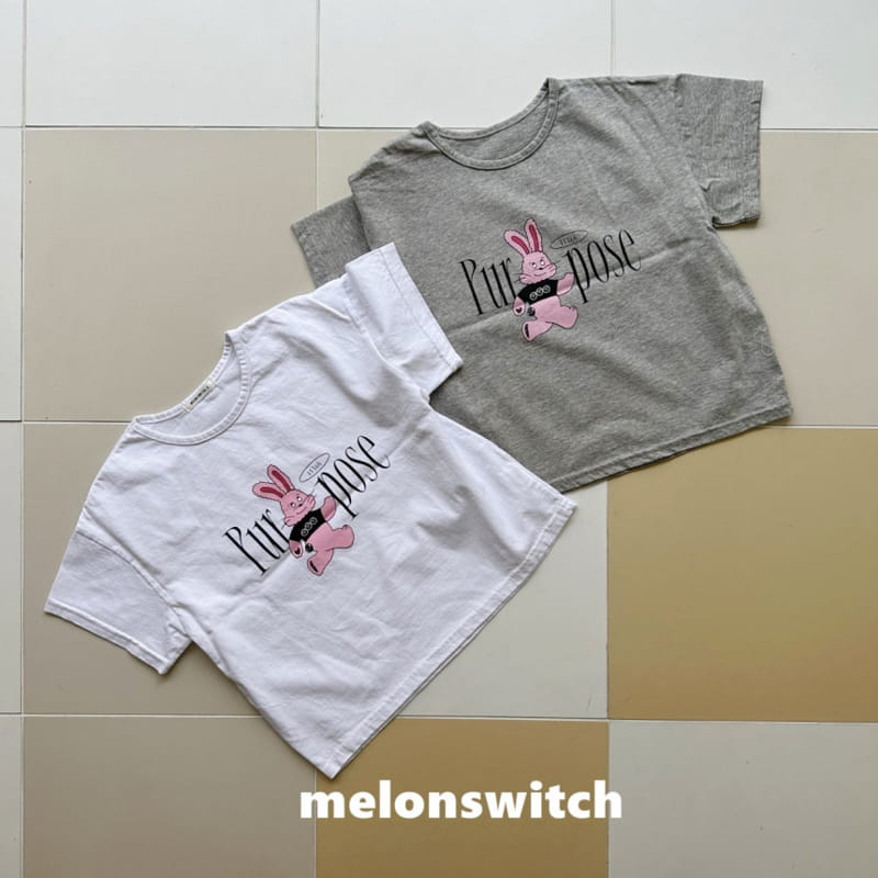 Melon Switch - Korean Children Fashion - #fashionkids - Pink Rabbit Tee - 12