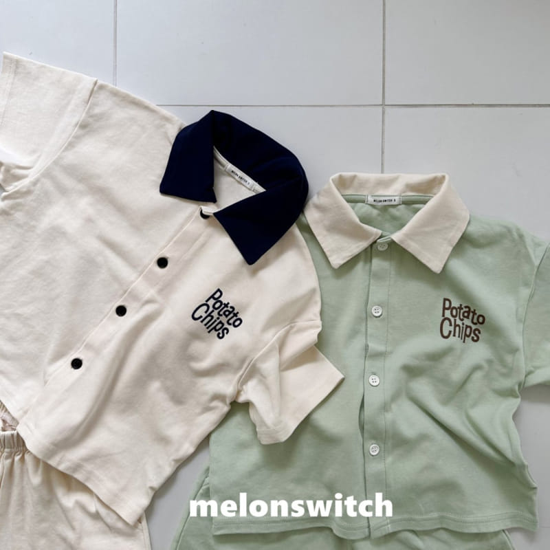 Melon Switch - Korean Children Fashion - #kidsshorts - Potata Chip Top Bottom Set