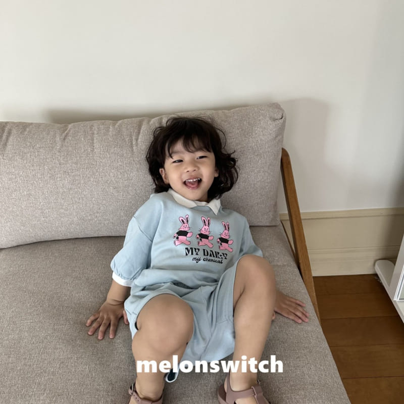 Melon Switch - Korean Children Fashion - #kidsstore - Rabbit Collar Top Bottom Set - 5