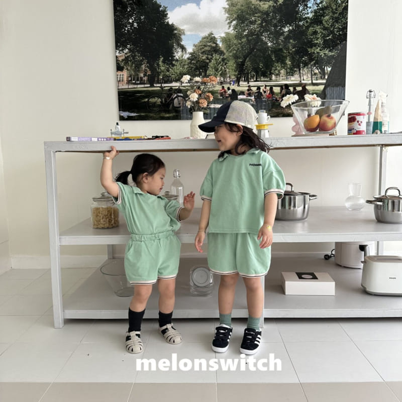Melon Switch - Korean Children Fashion - #kidzfashiontrend - Home Collar Top Bottom Set - 11