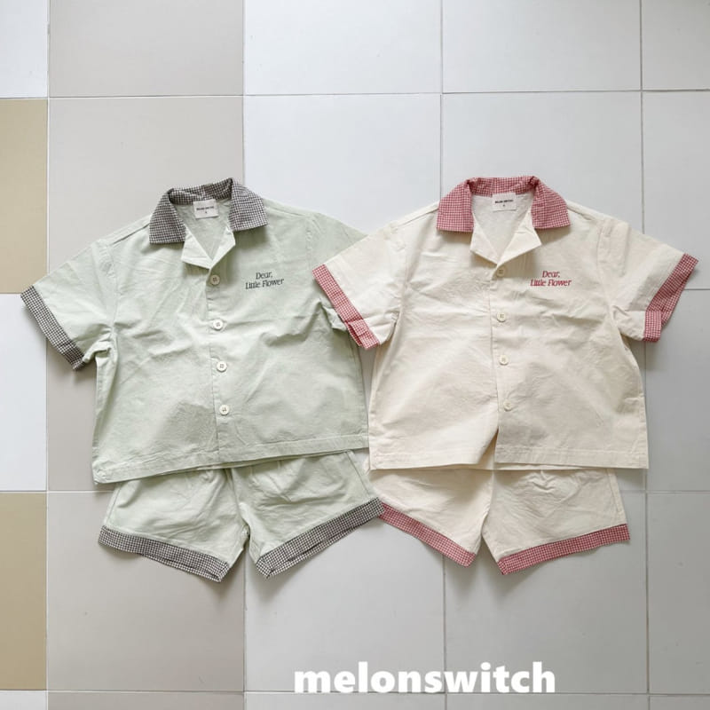 Melon Switch - Korean Children Fashion - #kidzfashiontrend - Dear Collar Top bottom Set