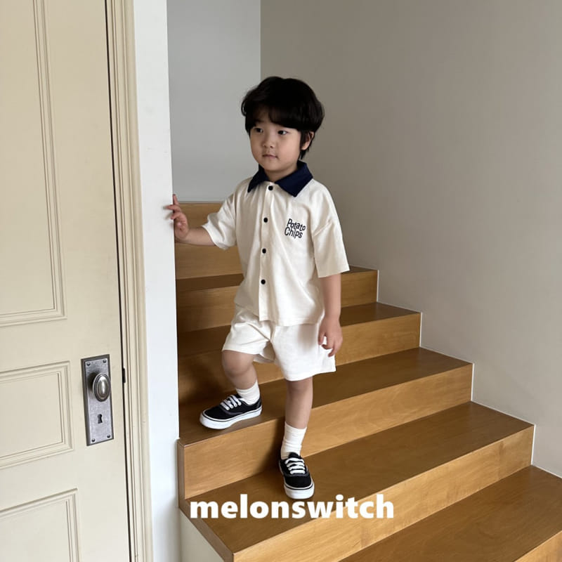 Melon Switch - Korean Children Fashion - #littlefashionista - Potata Chip Top Bottom Set - 5