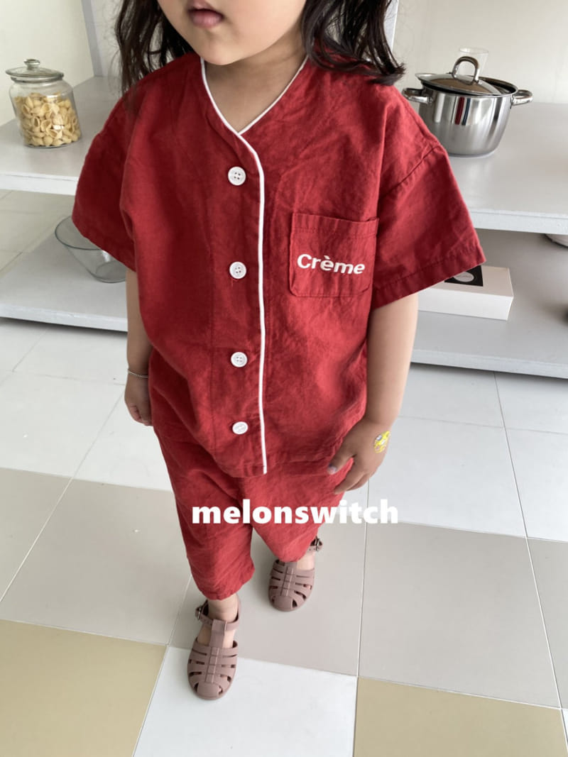 Melon Switch - Korean Children Fashion - #magicofchildhood - Cream Linen Top Bottom Set - 9