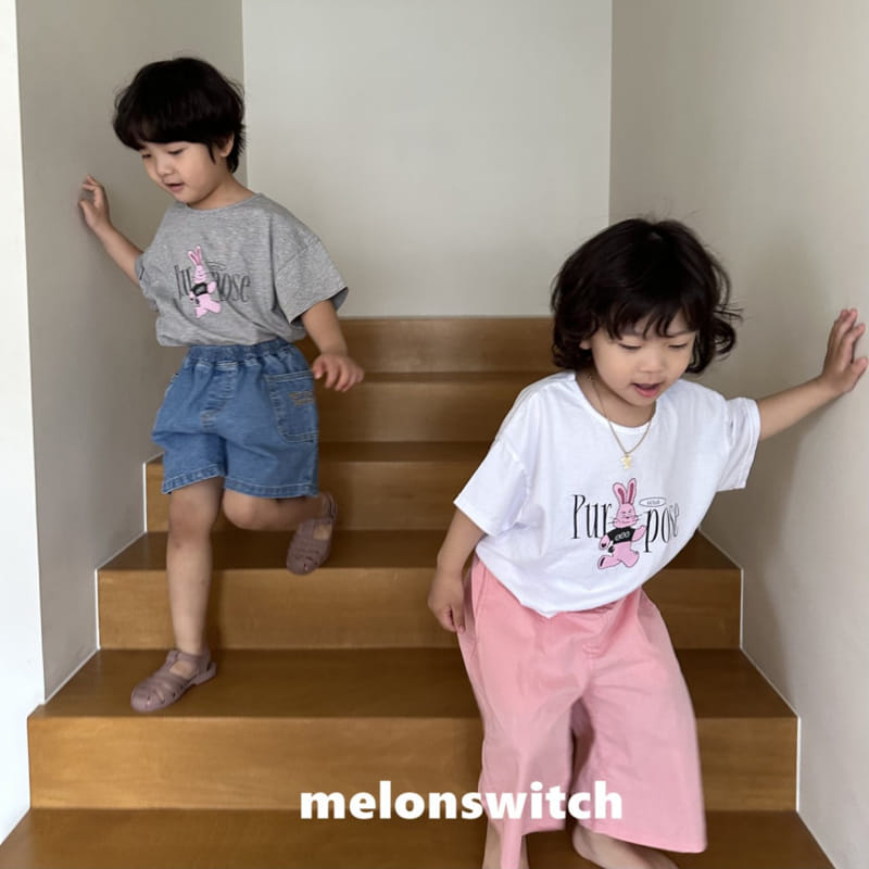 Melon Switch - Korean Children Fashion - #magicofchildhood - Pink Rabbit Tee - 2