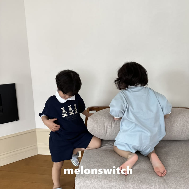 Melon Switch - Korean Children Fashion - #minifashionista - Rabbit Collar Top Bottom Set - 10