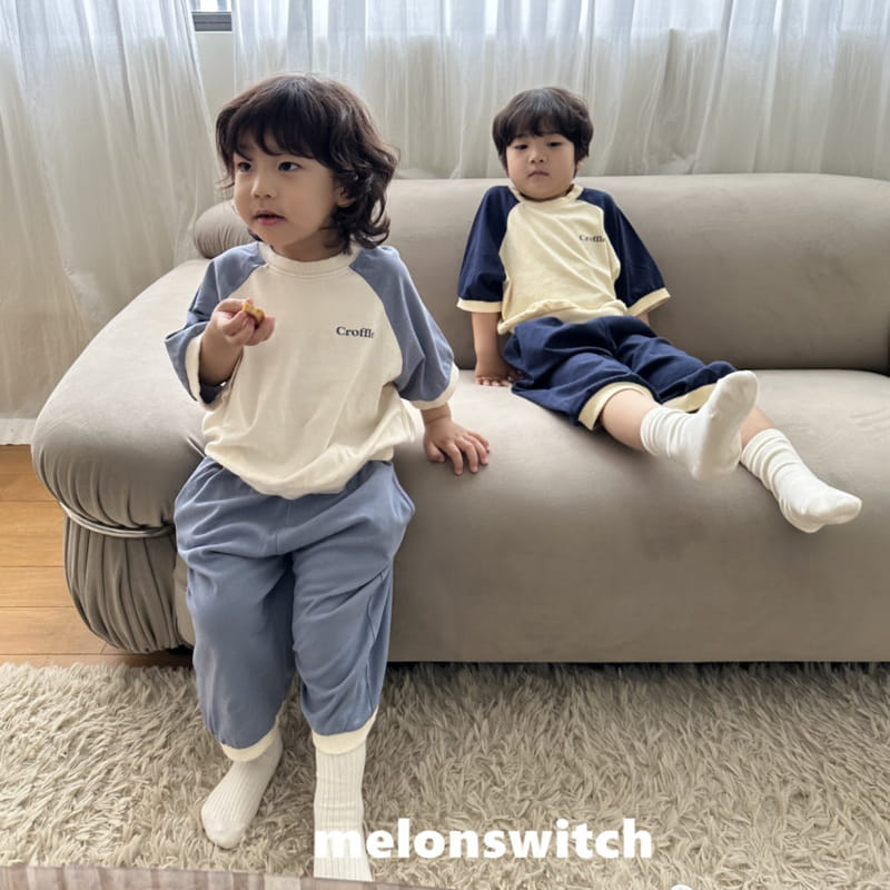 Melon Switch - Korean Children Fashion - #minifashionista - Raglan Top Bottom Set - 2