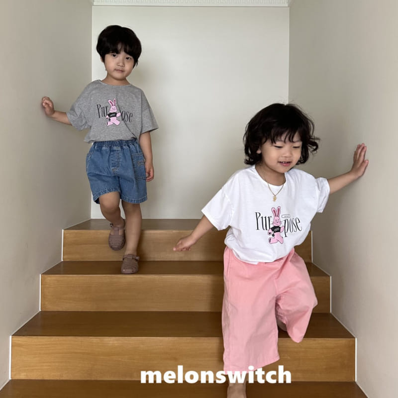 Melon Switch - Korean Children Fashion - #minifashionista - Pink Rabbit Tee - 4