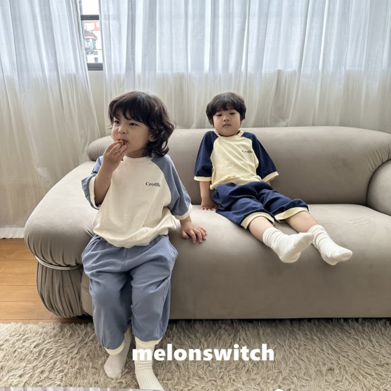 Melon Switch - Korean Children Fashion - #stylishchildhood - Raglan Top Bottom Set - 6