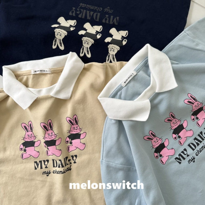 Melon Switch - Korean Children Fashion - #todddlerfashion - Rabbit Collar Top Bottom Set - 12