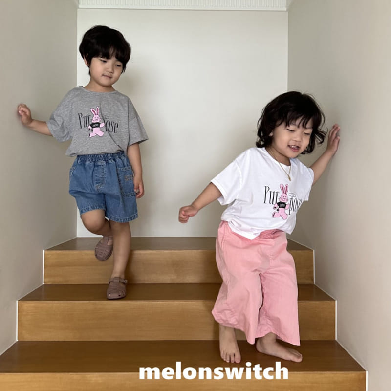 Melon Switch - Korean Children Fashion - #todddlerfashion - Pink Rabbit Tee - 5