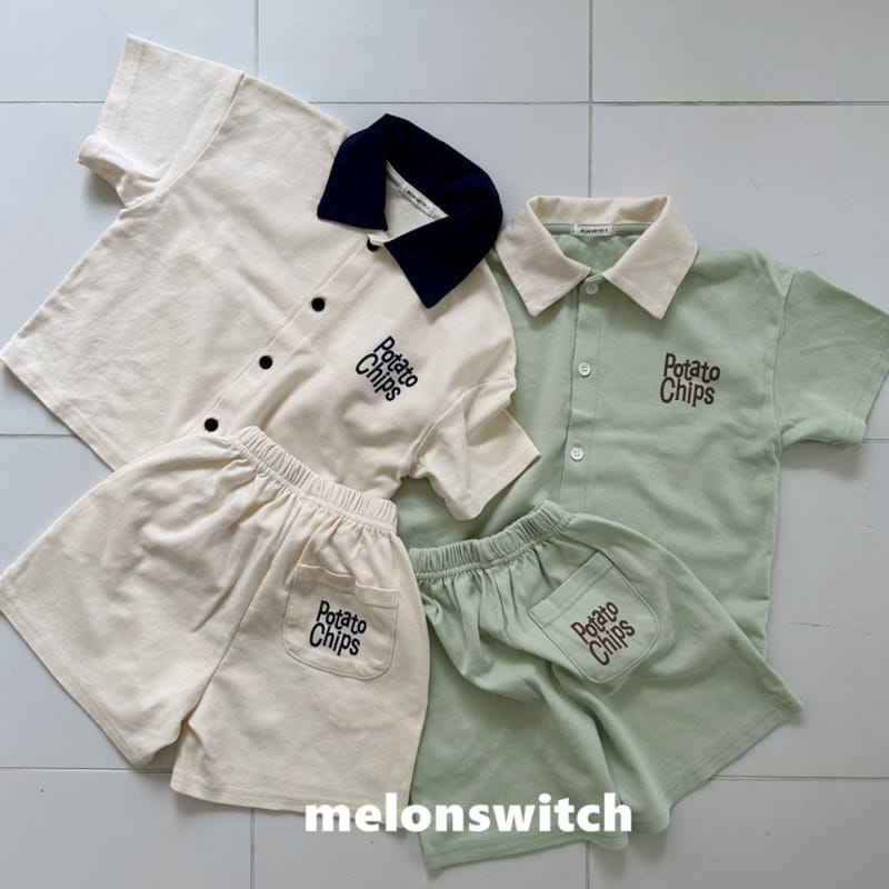 Melon Switch - Korean Children Fashion - #toddlerclothing - Potata Chip Top Bottom Set - 10