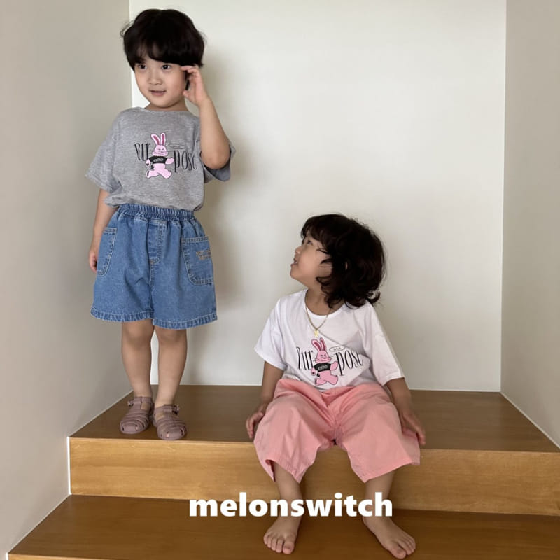 Melon Switch - Korean Children Fashion - #toddlerclothing - Pink Rabbit Tee - 6