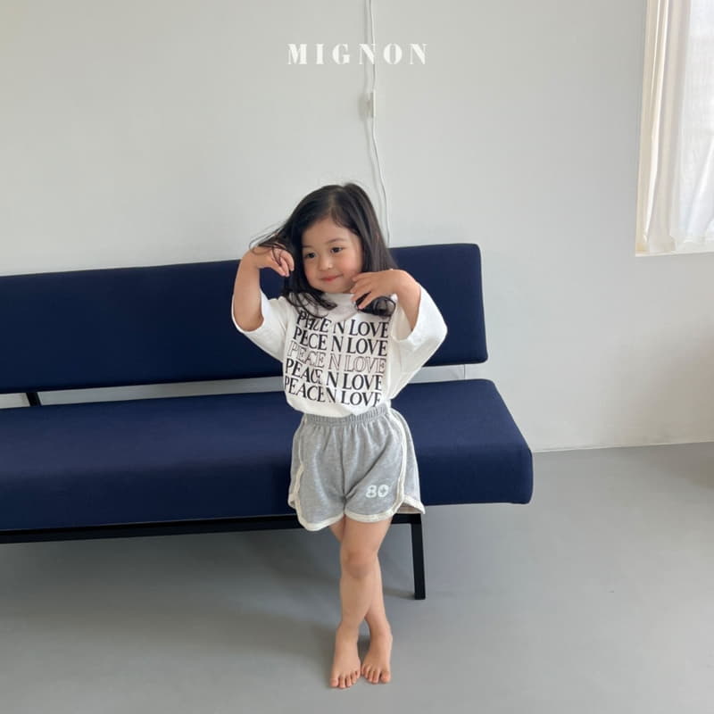Mignon - Korean Children Fashion - #childofig - Piece And Love Tee - 6