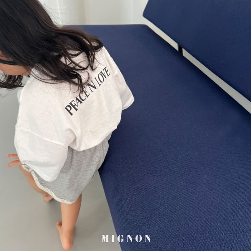 Mignon - Korean Children Fashion - #designkidswear - Piece And Love Tee - 8
