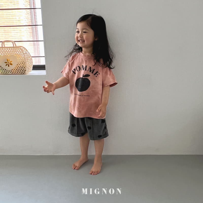 Mignon - Korean Children Fashion - #kidsshorts - Apple Tee - 2