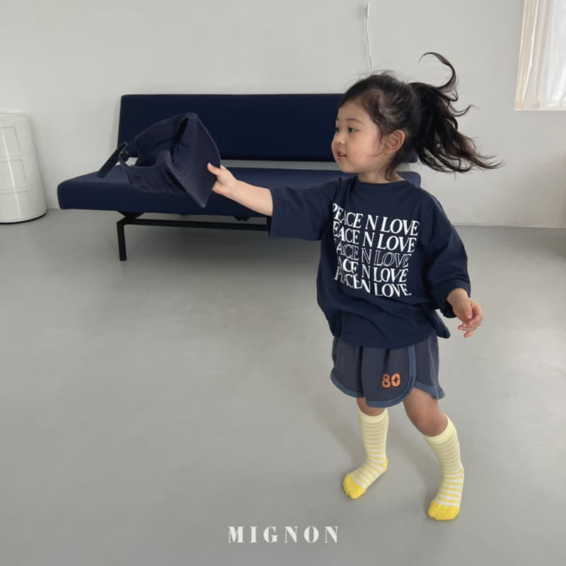 Mignon - Korean Children Fashion - #kidsstore - Piece And Love Tee - 12