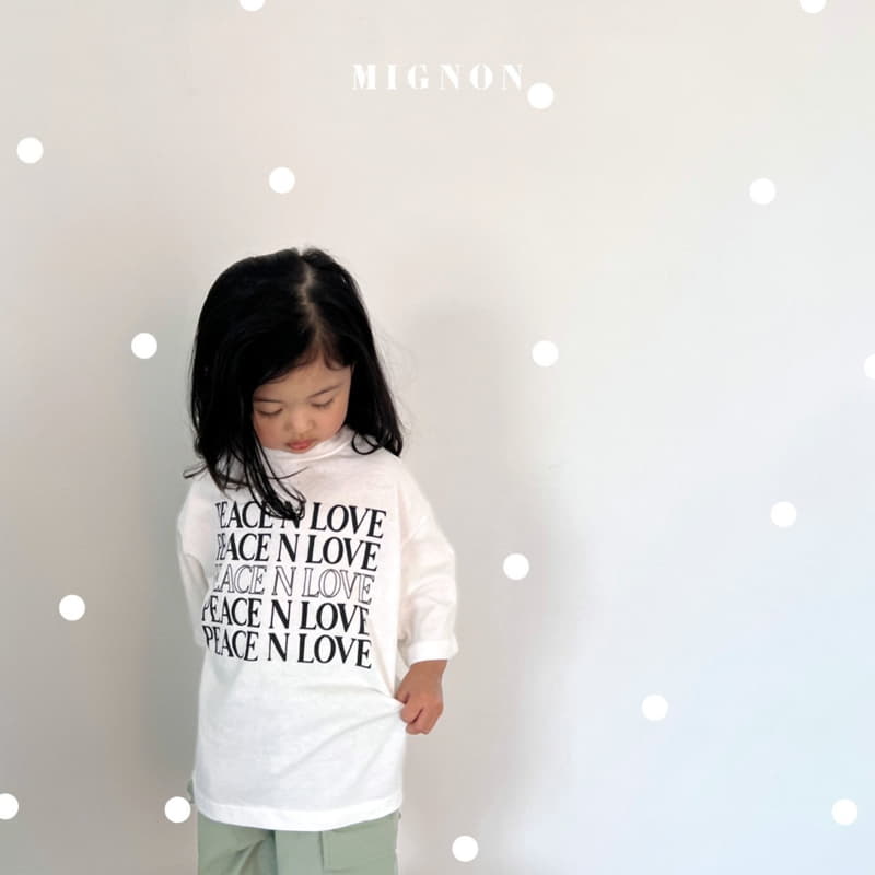 Mignon - Korean Children Fashion - #littlefashionista - Piece And Love Tee