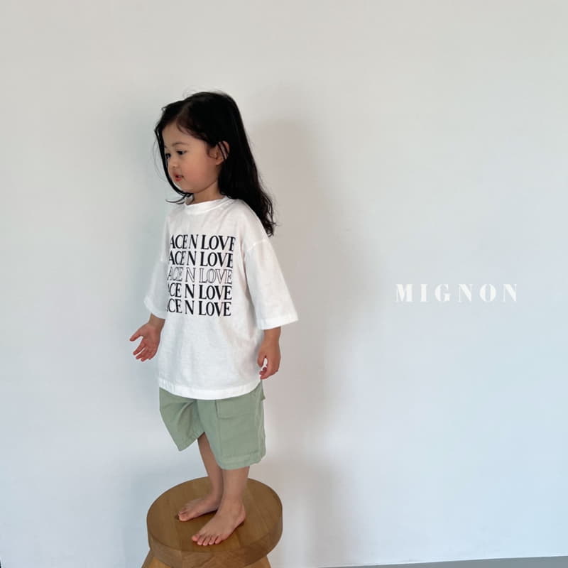 Mignon - Korean Children Fashion - #magicofchildhood - Piece And Love Tee - 2