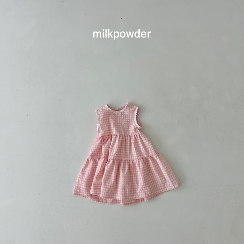 Milk Powder - Korean Children Fashion - #kidsstore - Check One-piece - 7
