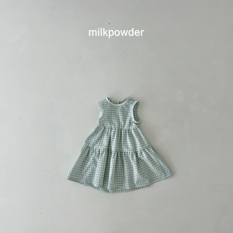 Milk Powder - Korean Children Fashion - #minifashionista - Check One-piece - 12