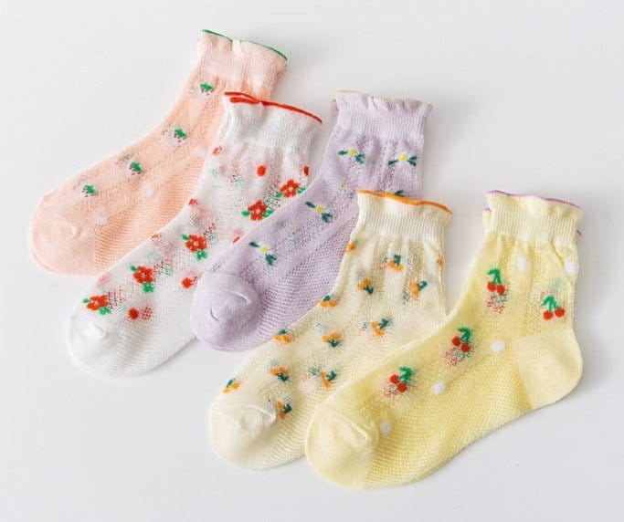 Miso - Korean Children Fashion - #childrensboutique - Flower Socks Set