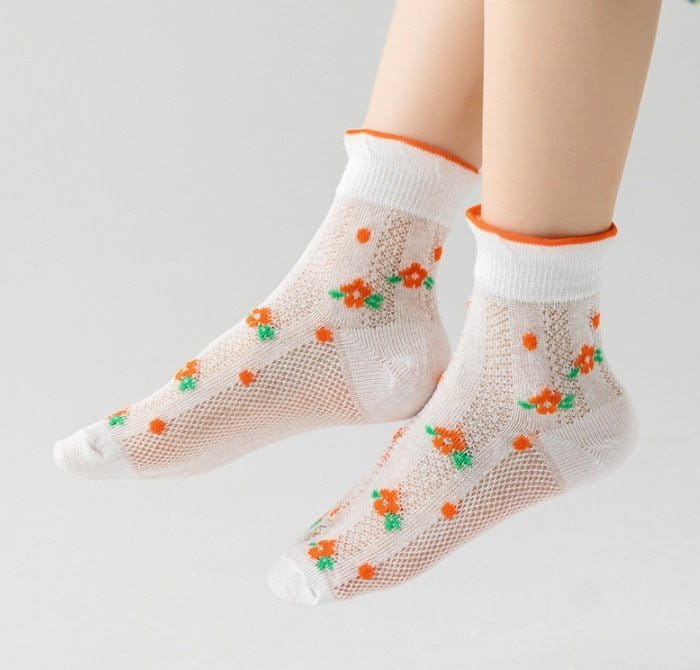 Miso - Korean Children Fashion - #kidsstore - Flower Socks Set - 6
