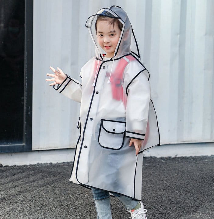 Miso - Korean Children Fashion - #kidzfashiontrend - White Raincoat - 2