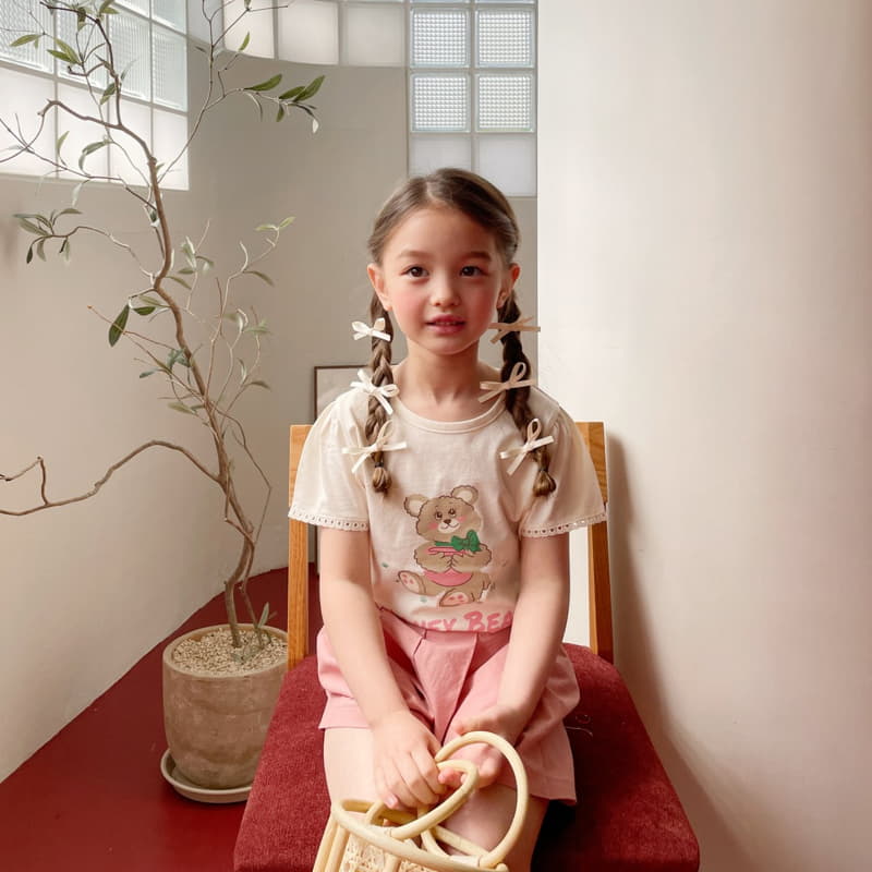 Momo Ann - Korean Children Fashion - #kidsshorts - Honey Bear Tee - 5