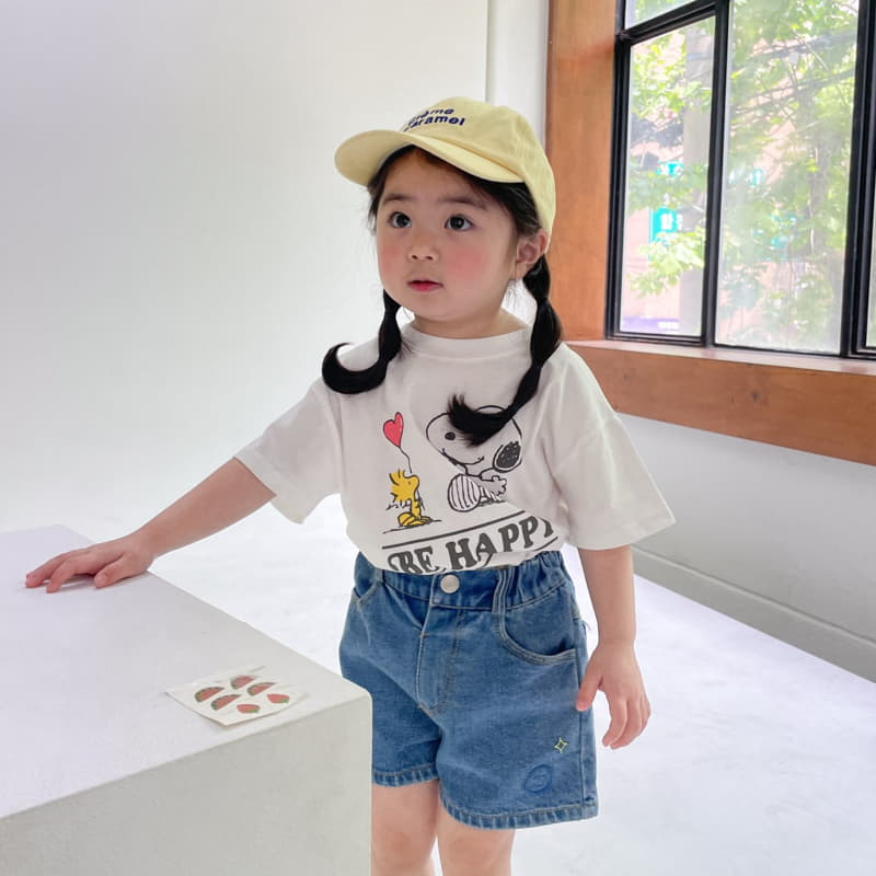 Momo Ann - Korean Children Fashion - #magicofchildhood - Smile Jeans Shorts - 2