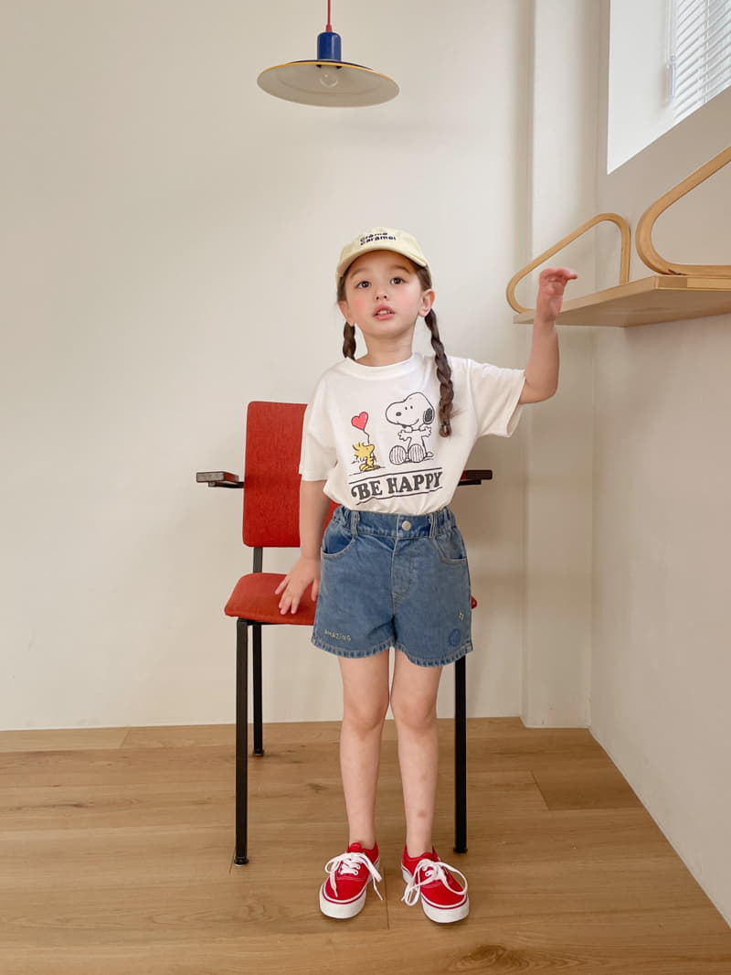 Momo Ann - Korean Children Fashion - #minifashionista - Smile Jeans Shorts - 3