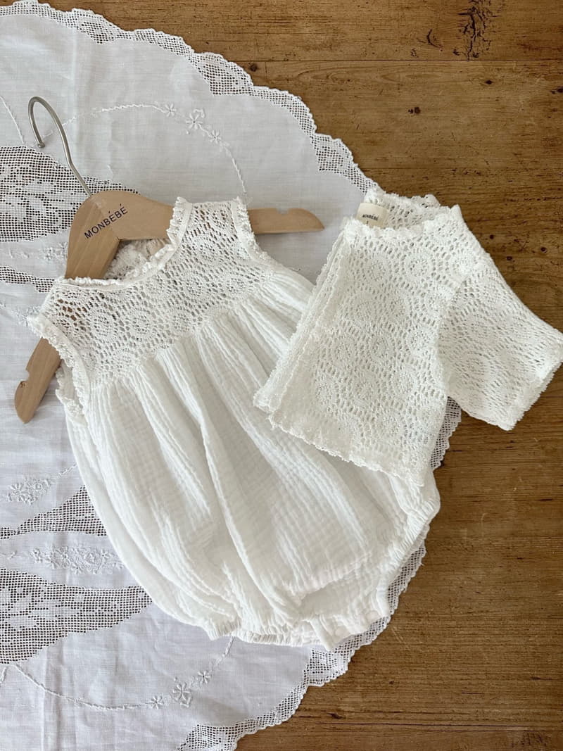 Monbebe - Korean Baby Fashion - #babyboutiqueclothing - Milk Cream Bodysuit - 4