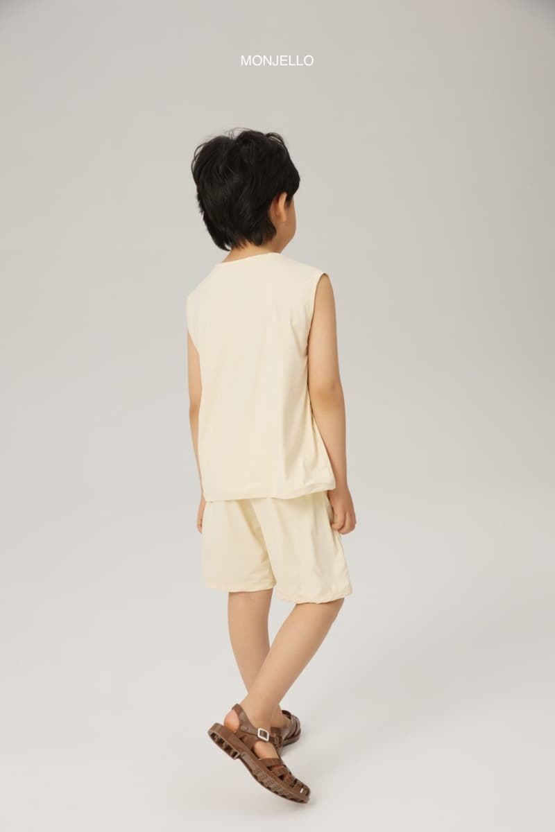 Monjello - Korean Children Fashion - #magicofchildhood - Cool Linen Top Bottom Set