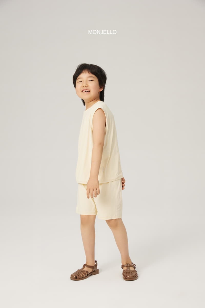Monjello - Korean Children Fashion - #prettylittlegirls - Cool Linen Top Bottom Set - 3