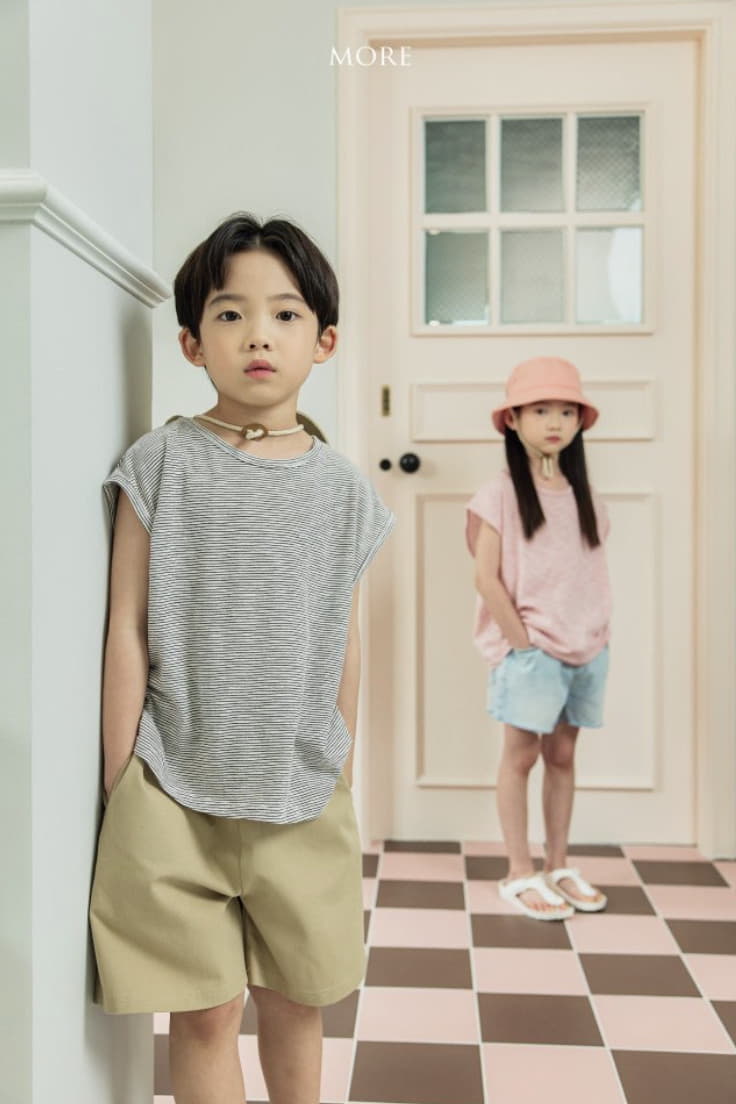 More - Korean Children Fashion - #Kfashion4kids - Stripes Sleeveless Tee - 9
