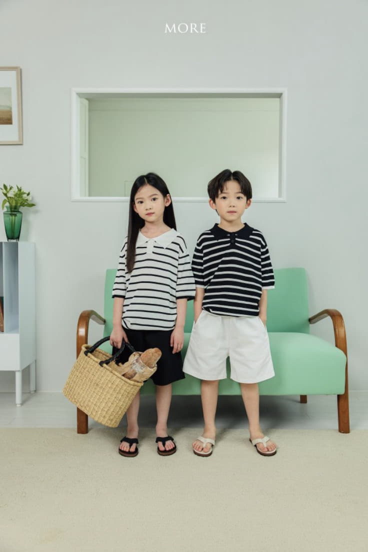 More - Korean Children Fashion - #childofig - Linen Collar Knit Tee - 2