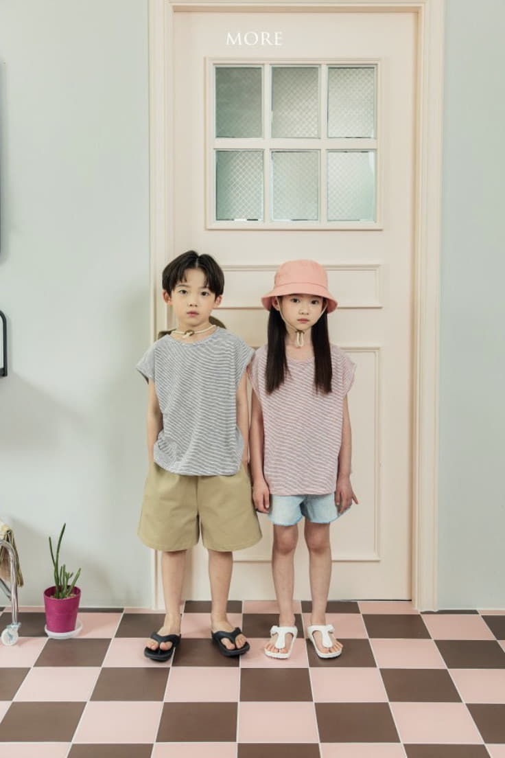 More - Korean Children Fashion - #childrensboutique - Stripes Sleeveless Tee - 2