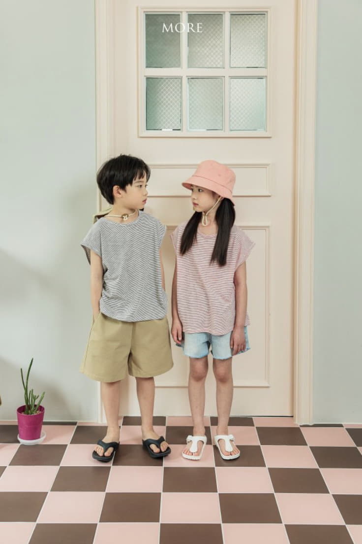 More - Korean Children Fashion - #designkidswear - Stripes Sleeveless Tee - 3