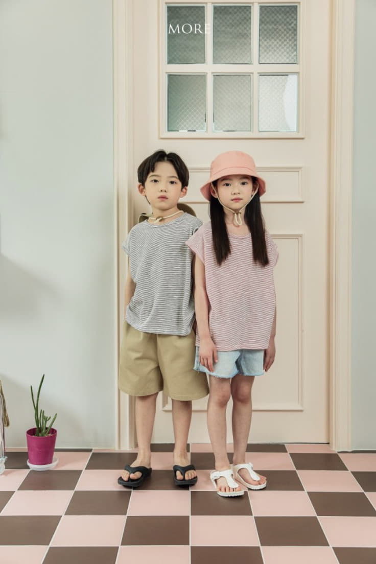 More - Korean Children Fashion - #designkidswear - Stripes Sleeveless Tee - 4