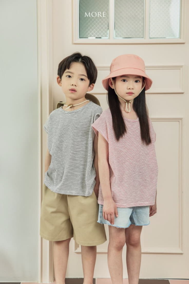 More - Korean Children Fashion - #fashionkids - Stripes Sleeveless Tee - 5